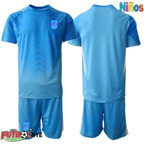 Camiseta España Portero Primera Equipación para niños Mundial 2026 manga corta (+ pantalones cortos)